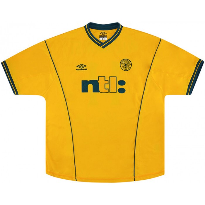 Camiseta Celtic Segunda Equipo Retro 2001 2003 Amarillo